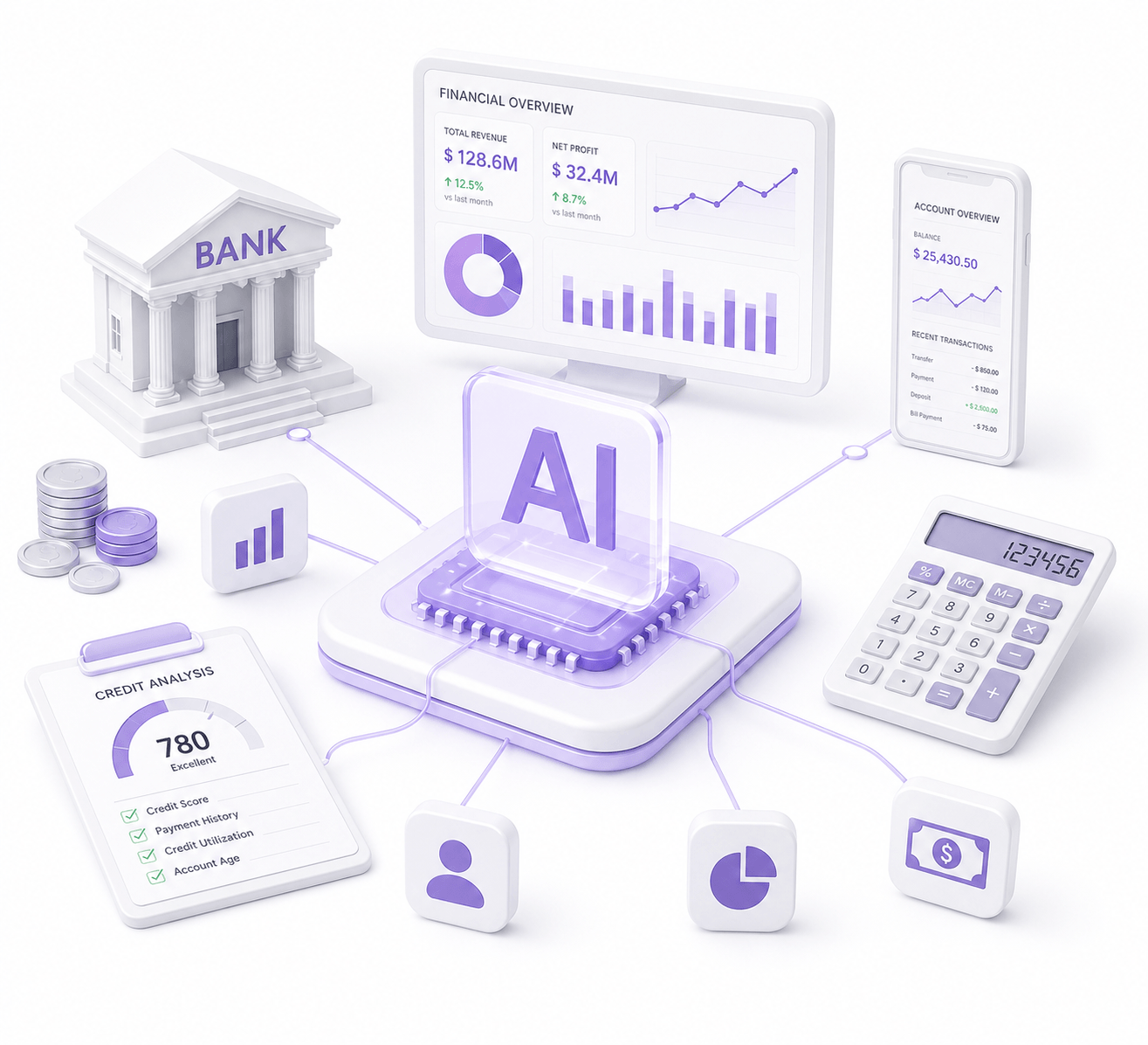 Financial services AI solutions visual