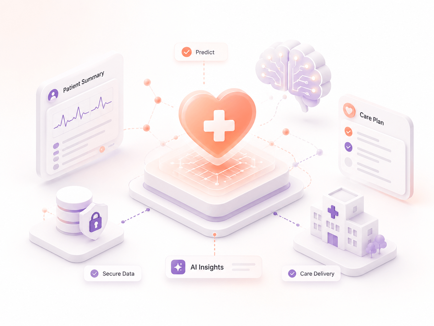 Healthcare AI solutions visual
