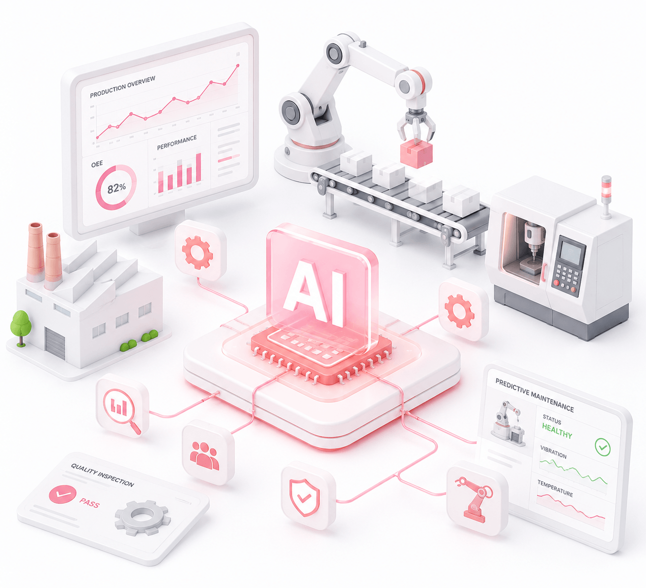 Manufacturing AI solutions visual